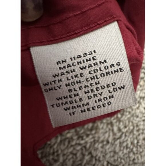 Emanuel Ungargo Mens Red dress shirt button up long sleeve Size Medium 15.5 - Picture 11 of 14